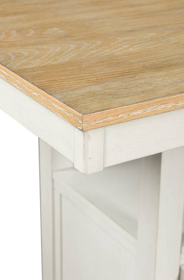 Signature Design by Ashley® Purlaney Natural Counter Dining Table with Antique White Base-6