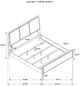 Coaster® Arini Black/Grey Eastern King Panel Bed with Upholstered Headboard-4