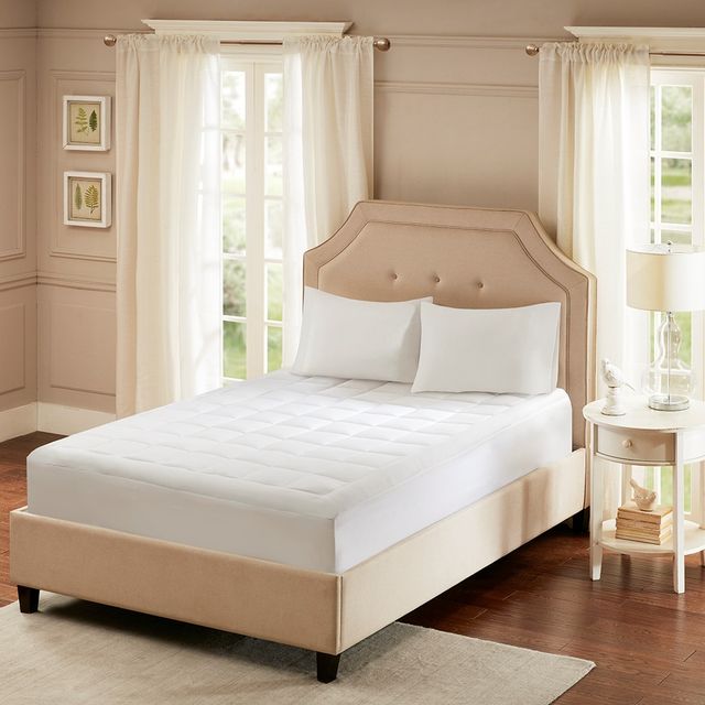 Olliix by Smart Cool by Sleep Philosophy White California King Mattress Pad-0