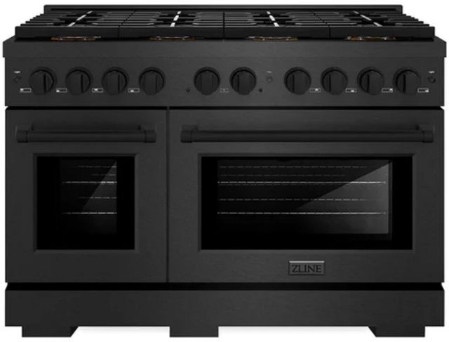 ZLINE Paramount 48" 6.7 cu. ft. Black Satin Stainless Steel Paramount Dual Fuel Range with 8 Burner DuoPro™ Cooktop and Dual Ovens-0