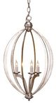 Currey & Company Bella Luna Contemporary Silver Leaf Small Chandelier-0