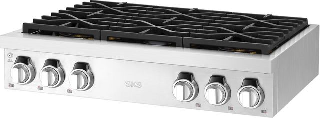 SKS 36" Stainless Steel Natural Gas Rangetop-2