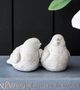 A & B Home Florence de Dampierre 2-Piece Whitewashed Sparrow Bird Accent Set-2