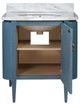 Currey & Company Briallen 30" Blue Vanity with Oval Undermount Sink-4