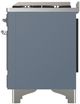 Ilve® Majestic III 60" Blue Gray Pro Style Dual Fuel Natural Gas Range with Griddle and Chrome Trim-3