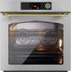 Ilve Nostalgie II 30” Stainless Steel Pyrolytic Single Electric Wall Oven with Brass Trim-0