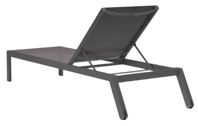 Sunset West Vegas Graphite Metal Outdoor Stackable Chaise-3