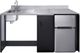 Summit® 72" Black/Stainless Steel Barrier-Free All-In-One Kitchenette-1