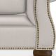 La-Z-Boy® Pembroke Hemp Loveseat with Brass Nailhead Trim-5