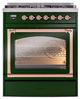 Ilve® Nostalgie II Noblesse 30" Emerald Green Pro Style Dual Fuel Range with Copper Trim-1