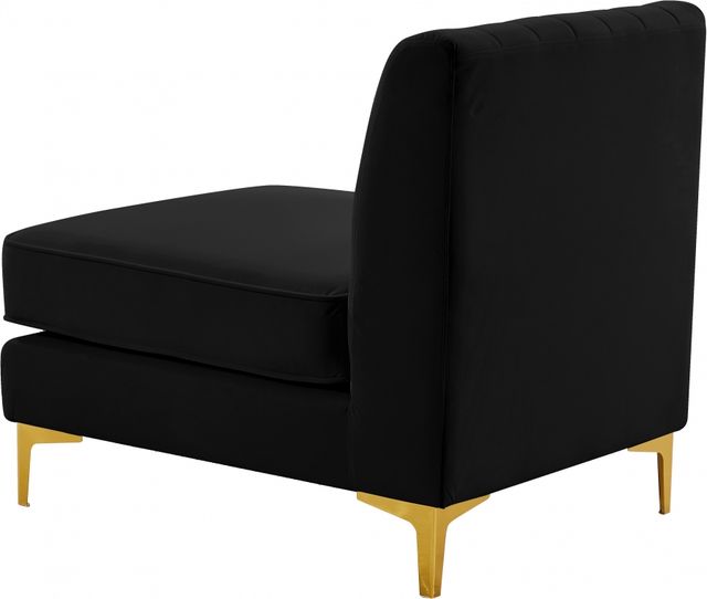 Meridian Furniture Alina Black Velvet Armless Chair-1