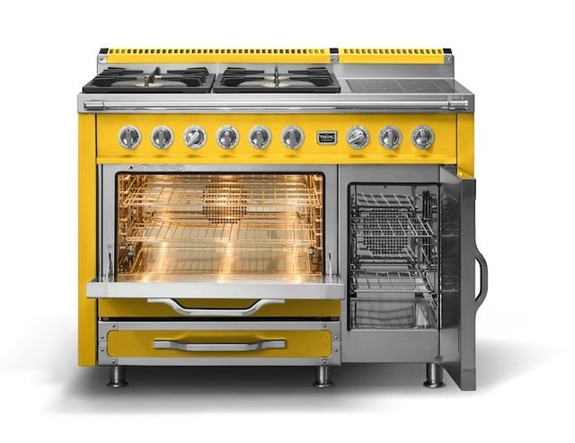 Viking® Tuscany 48" Daffodil Pro Style Dual Fuel Range with 2 Induction-1