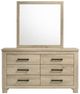Coaster® Oakglen Weathered Oak Dresser and Mirror-1