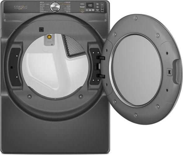 Whirlpool® 6 Series 7.4 Cu. Ft. Volcano Black Front Load Electric Dryer -1