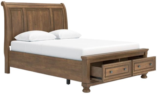 Signature Design by Ashley® Vandenmore Medium Brown Queen Storage Sleigh Bed-3