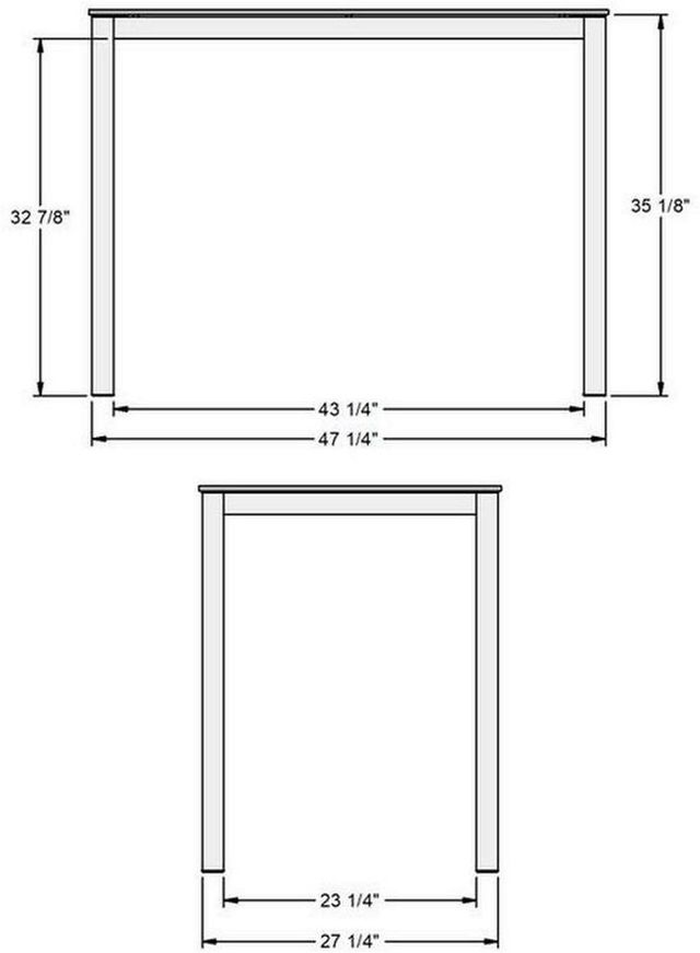 Amisco Customizable Harrison 36" Glass Counter Table Base-4