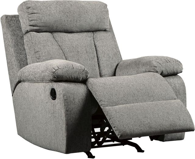 Signature Design by Ashley® Mitchiner 3-Piece Fog Living Room Set with Reclining Sofa-3