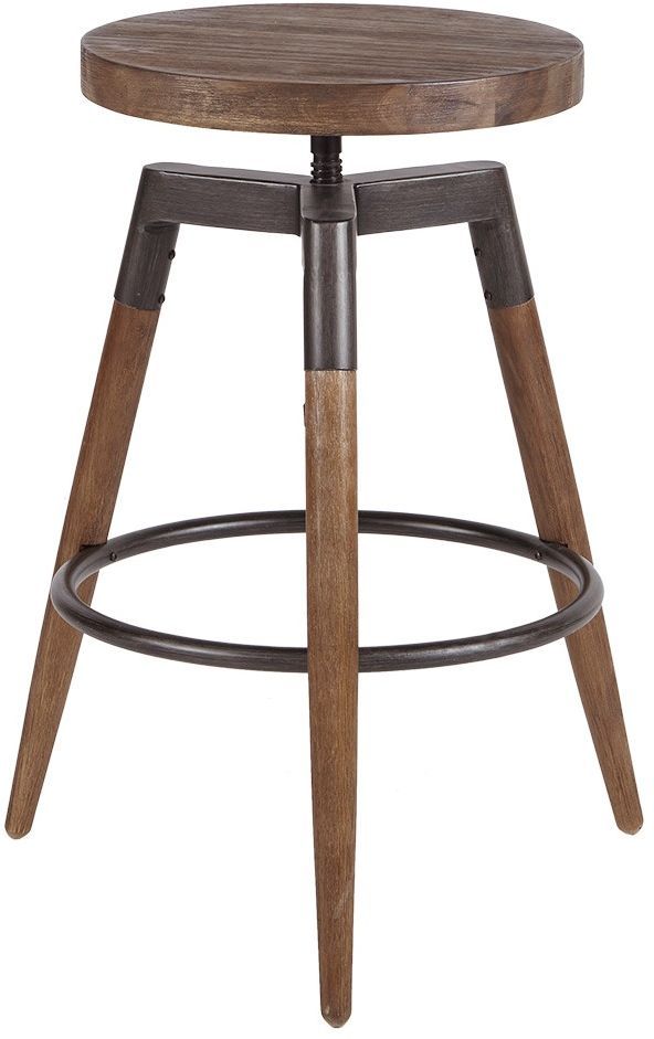 Olliix by INK+IVY Brown Frazier Adjustable Counter Stool-0