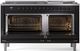 Ilve® Nostalgie II Series 60" Glossy Black Pro Style Dual Fuel Range-1
