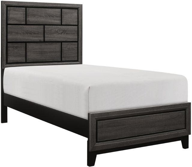 Mazin Furniture Davi Gray Twin Panel Bed-0