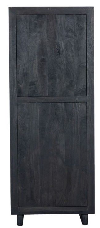 Home Trends & Design Santa Fe Gray Septarian/Natural Bar Cabinet-2