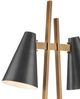 Currey & Company Antique Brass/Oil Rubbed Bronze Duet Floor Lamp-4