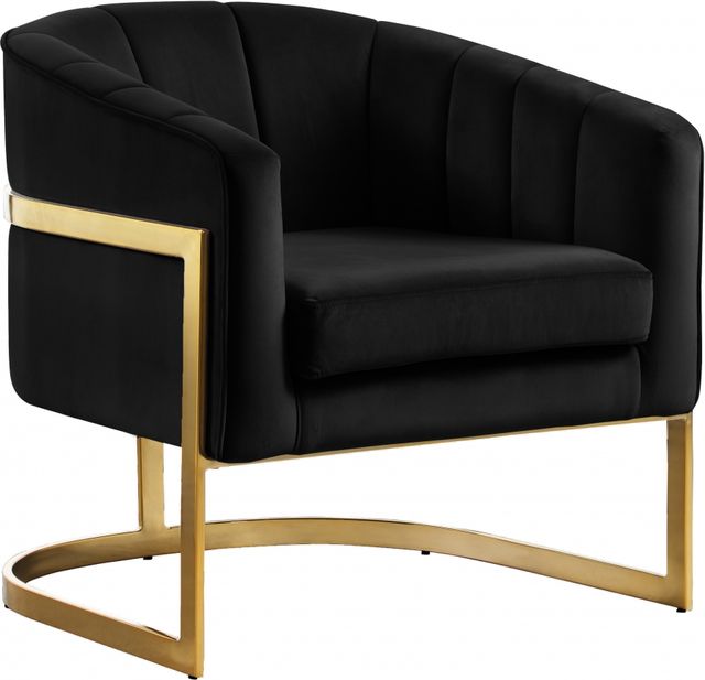 Meridian Furniture Carter Black Velvet Chair-0
