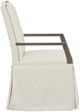 Fairfield® Customizable Dining Entree Empire Button Back Skirted Arm Chair-2
