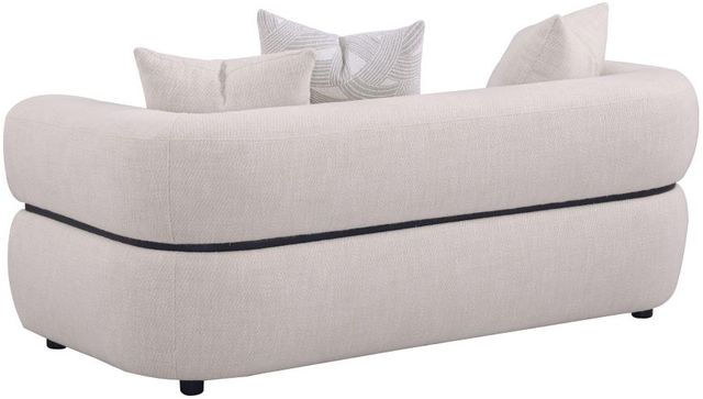 Coaster® Jeanette 73" Beige Upholstered Round Arm Loveseat-4
