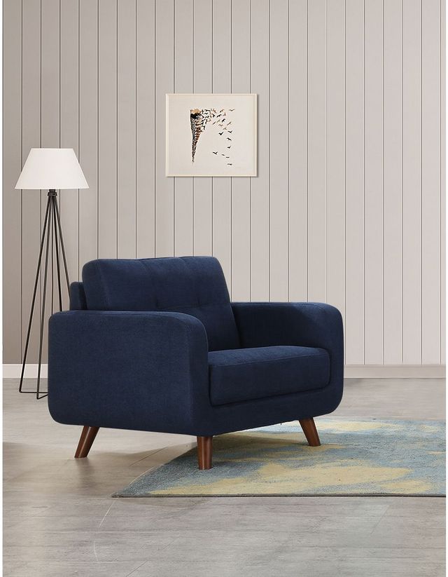 Mazin Furniture Noma Lapis Blue Upholstered Accent Chair-1