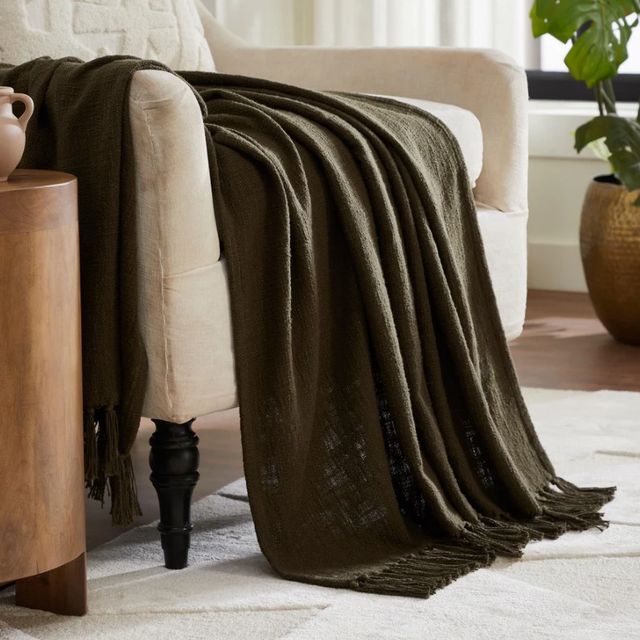 Renwil® Chalamet Olive 50''x70'' Throw Blanket-1