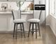 Homelegance® Corvallis Beige/Wire Brushed Gray Swivel Pub Height Chair-1