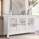 Jofran Inc. Isabella White 54" Mirrored Accent Cabinet-1