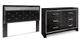 Signature Design by Ashley® Kaydell 2-Piece Black King Upholstered Panel Headboard Bedroom Set-0