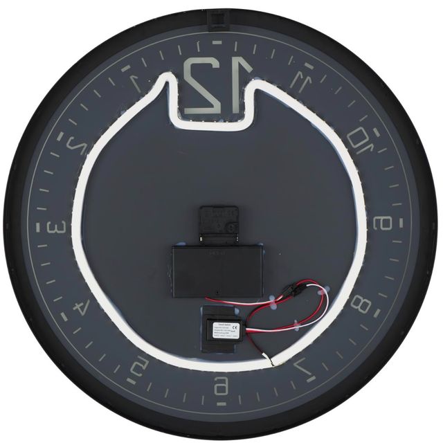 Deco Marche Multi Colored 24” Decorative Wall Clock with Black Frame-2