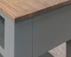 International Furniture Direct Alban Brown Sofa Table with Green Base-1