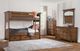 American Woodcrafters Oakdale Youth Honey Oak Twin Over Twin Bunkbed with Trundle-1