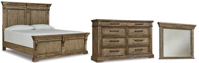 Signature Design by Ashley® Markenburg 3-Piece Brown California King Panel Bed Set-0