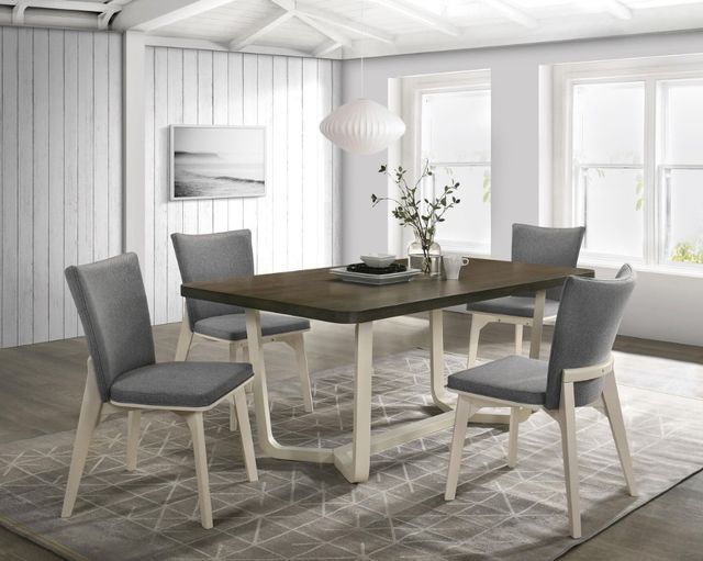 Coaster® Biloxi 5-Piece Brown/Grayish/White Dining Set-3