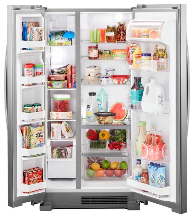 Whirlpool® 33 in. 22.0 Cu. Ft. Monochromatic Stainless Steel Side-By-Side Refrigerator-3