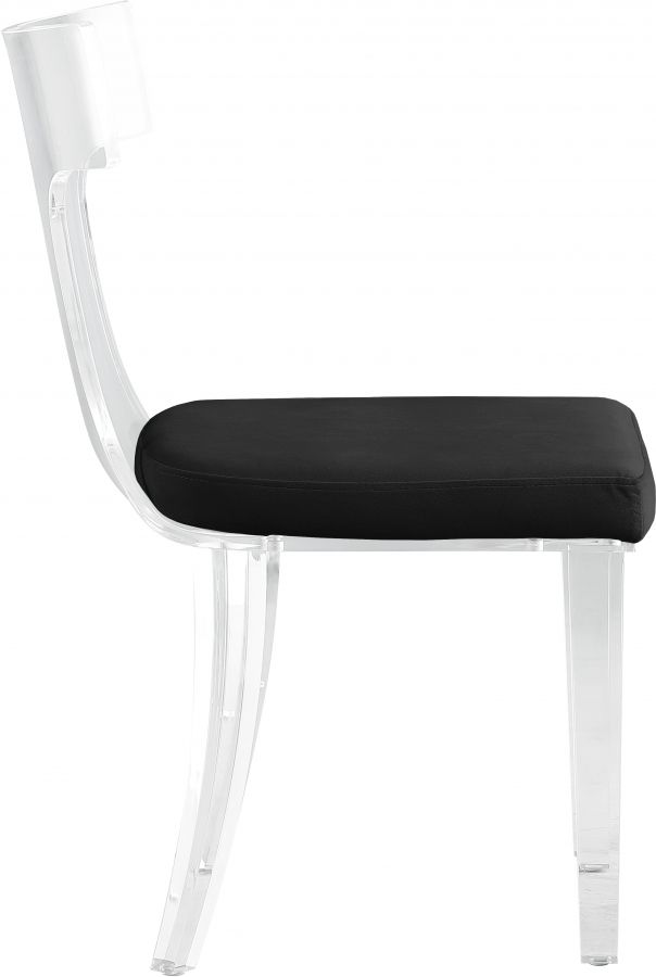 Meridian Furniture Lucid Black Velvet Dining Chair-2