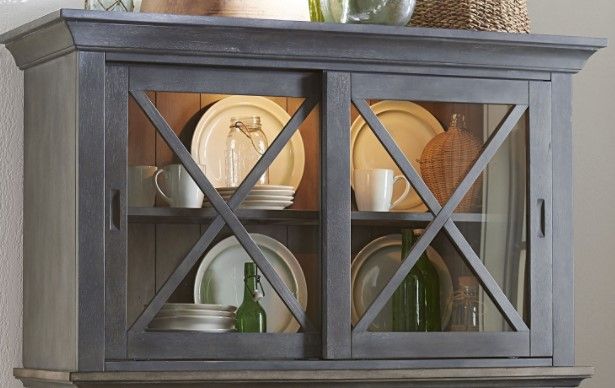 Liberty Furniture Ocean Isle Slate/Weathered Pine Hutch-3