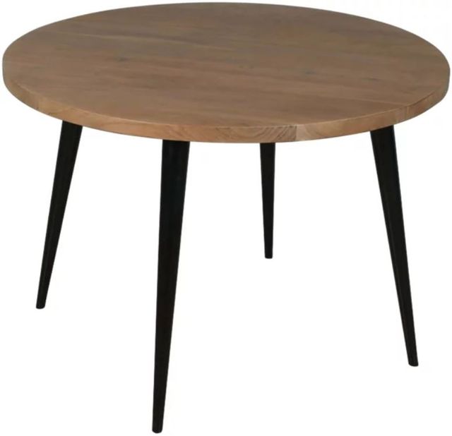 Jofran Inc. Prelude Suede Round Dining Table with Black Base-3