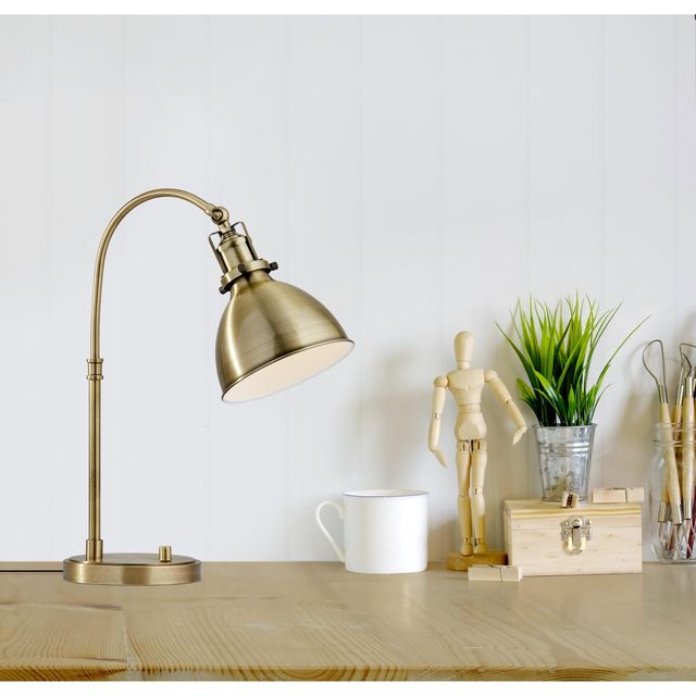 Adesso® Abott Antique Brass Desk Lamp-1