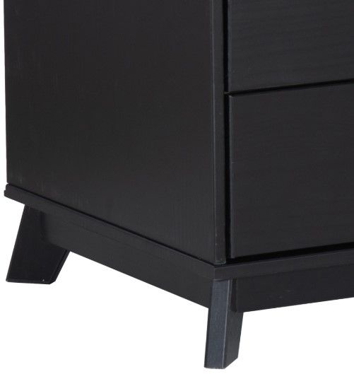 Powell® Portix Black 3-Drawer Nightstand-2