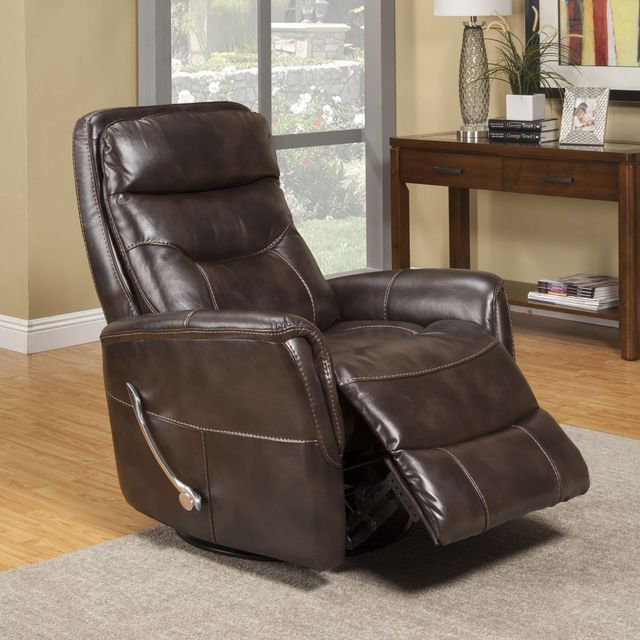 Parker House® Gemini Truffle Manual Swivel Glider Recliner-2