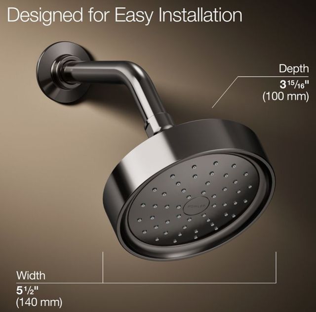 KOHLER® Purist® Vibrant Titanium 2.5 GPM Single-Function Showerhead-3