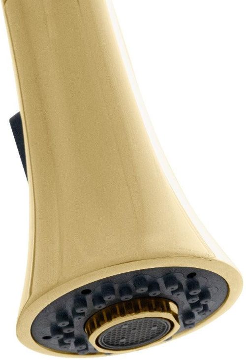ZLINE Autograph Edition Edison Polished Gold Pull Down Single Handle Kitchen Faucet-2