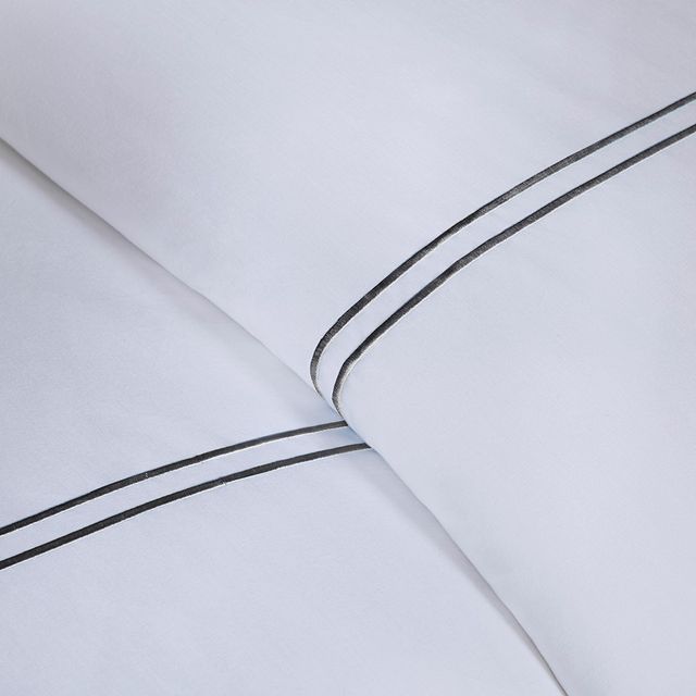 Olliix by Madison Park Signature Luxury Collection 5 Piece Black Full/Queen Embroidered Cotton Sateen Comforter Set-4