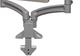 Chief® Kontour™ Silver K1D Dual Monitor Reduced Height Dynamic Desk Mount-1
